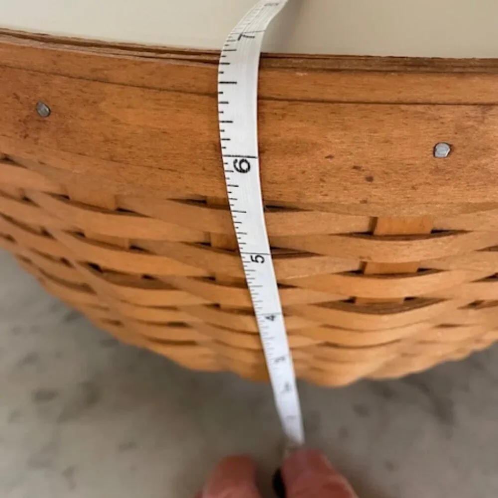 LONGABERGER Hostess Woven Bowl Basket XL 13” Round Handwoven Brown Retired
